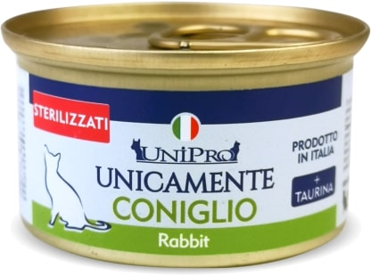 Unipro Unicamente Coniglio Sterilizzati 85g - Umido Gatto Unipro Unicamente Coniglio Sterilizzati 85g - Umido Gatto